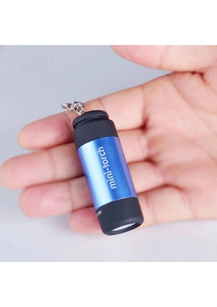 No.2 Boyutu Mini LED Cep El Feneri USB Şarj Edilebilir Taşınabilir Torch Su Geçirmez Anahtarlık Küçük Fener Beyaz Işık Pil ile (Yurt Dışından) modelleri
