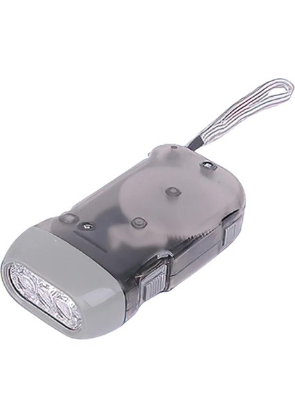 Gri Yeni 3 LED El Presleme Dinamo Krank Güç Rüzgar El Feneri Torch Işık El Basın Krank Kamp Lamba Işığı (Yurt Dışından)