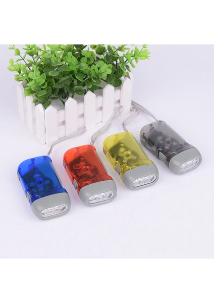 Gri Yeni 3 LED El Presleme Dinamo Krank Güç Rüzgar El Feneri Torch Işık El Basın Krank Kamp Lamba Işığı (Yurt Dışından) fırsatları