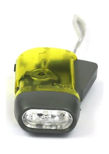 Sarı LED El Presleme Dinamo Krank Güç Wind Up El Feneri Torch Işık El Basın Krank Kamp Lamba Işığı Açık Ev Için (Yurt Dışından)