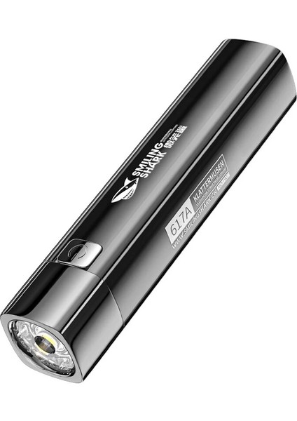 Siyah Taşınabilir LED El Feneri Torch Yüksek Güç Bankası 4 Modu Su Geçirmez USB Şarj Edilebilir Taktik El Feneri Açık Acil Durum Lambası Için (Yurt Dışından)