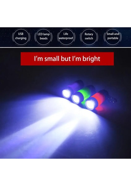 No.3 Boyutu LED Mini Meşaleler Işık USB Şarj Edilebilir Taşınabilir Acil Durum Lambası Anahtarlık Cep Torch Su Geçirmez Yürüyüş Kamp El Fenerleri (Yurt Dışından) modelleri