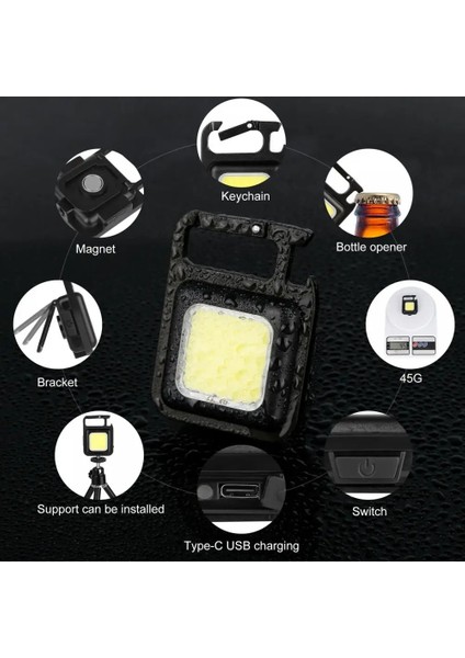 No.8 Boyutu Mini El Feneri Cob Anahtarlık Işık Taşınabilir Acil Manyetik Aydınlatma USB Şarj Edilebilir Çalışma Işığı Açık Kamp Balıkçılık Lambası (Yurt Dışından) fiyatları