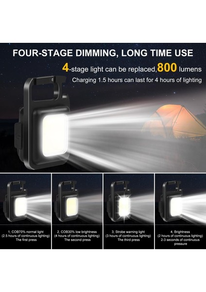 No.8 Boyutu Mini El Feneri Cob Anahtarlık Işık Taşınabilir Acil Manyetik Aydınlatma USB Şarj Edilebilir Çalışma Işığı Açık Kamp Balıkçılık Lambası (Yurt Dışından) fırsatları