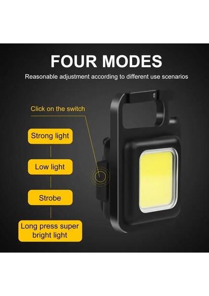 No.8 Boyutu Mini El Feneri Cob Anahtarlık Işık Taşınabilir Acil Manyetik Aydınlatma USB Şarj Edilebilir Çalışma Işığı Açık Kamp Balıkçılık Lambası (Yurt Dışından) indirimleri