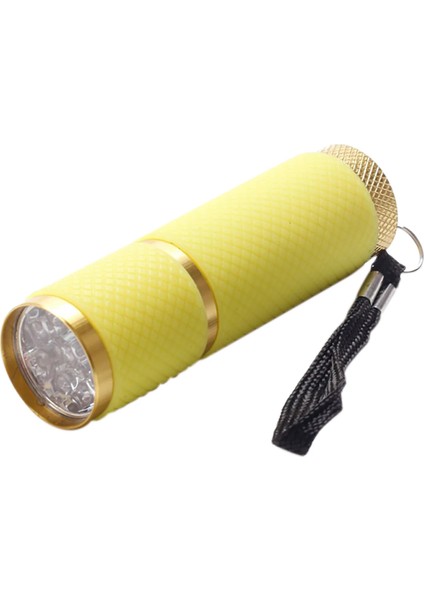 A Mini Torch 9 LED El Feneri Çocuk Yetişkin Alüminyum Alaşım Gece Balıkçılık LED Torch Kordon ile Açık Kamp Işık (Yurt Dışından)