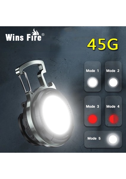 Kırmızı Mini LED El Feneri Çalışma Işığı Şarj Edilebilir Anahtarlık Işık Tirbuşon ile Taşınabilir Cep El Feneri Açık Kamp Işık (Yurt Dışından) fiyatları