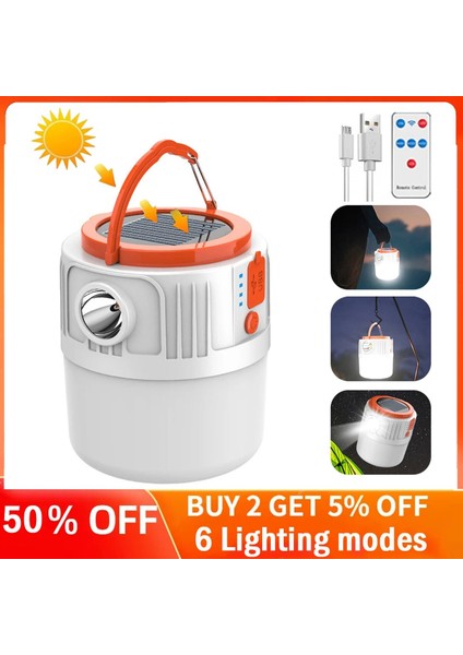 USB Pil El Fenerleri Güneş Enerjisi Şarj Edilebilir LED Kamp Feneri Güç Bankası ile Güçlü Işık Çalışma Işığı Çadır Acil Ampul (Yurt Dışından) fiyatları