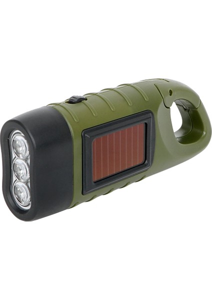 Yeşil Taşınabilir Güneş LED Torch Işık Spot Torch Fener El Krank Dinamo Çadır Açık Kamp Dağcılık Flaş Işığı (Yurt Dışından)