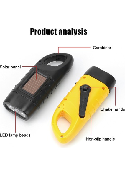 Yeşil Taşınabilir Güneş LED Torch Işık Spot Torch Fener El Krank Dinamo Çadır Açık Kamp Dağcılık Flaş Işığı (Yurt Dışından) modelleri