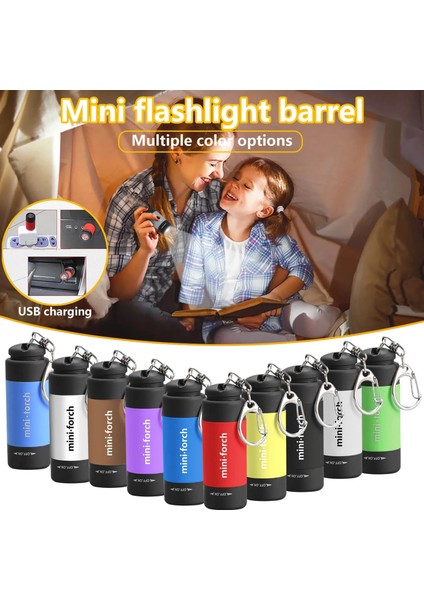 Sarı Mini Torch 0.3W 25LUM USB Şarj Edilebilir LED Torch Gece El Feneri Anahtarlık Şarj Edilebilir LED Işık El Feneri Lambası Su Geçirmez (Yurt Dışından) modelleri