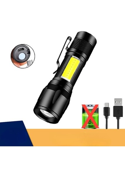 Ölü Taşınabilir Şarj Edilebilir Zoom LED El Feneri Xp-G Q5 Flaş Işıklı Torch Fener 3 Aydınlatma Modu Kamp Işık Mini LED El Feneri (Yurt Dışından)