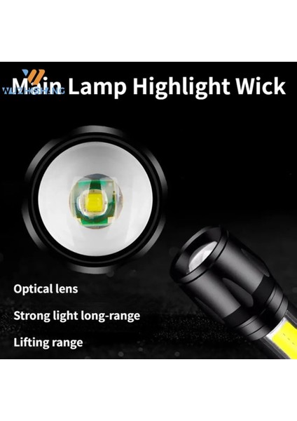 Ölü Taşınabilir Şarj Edilebilir Zoom LED El Feneri Xp-G Q5 Flaş Işıklı Torch Fener 3 Aydınlatma Modu Kamp Işık Mini LED El Feneri (Yurt Dışından) modelleri