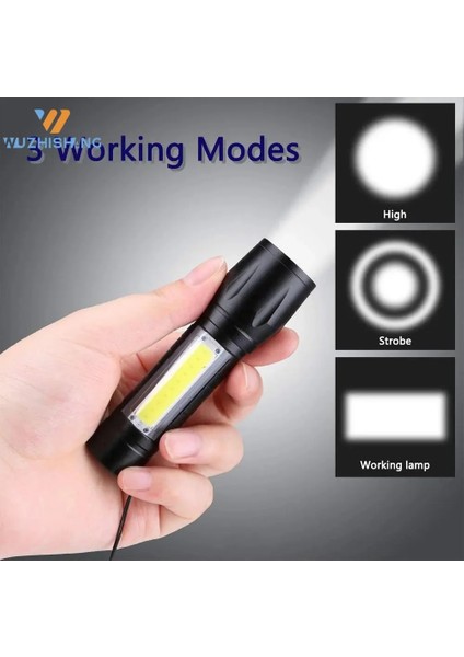 Ölü Taşınabilir Şarj Edilebilir Zoom LED El Feneri Xp-G Q5 Flaş Işıklı Torch Fener 3 Aydınlatma Modu Kamp Işık Mini LED El Feneri (Yurt Dışından) fırsatları