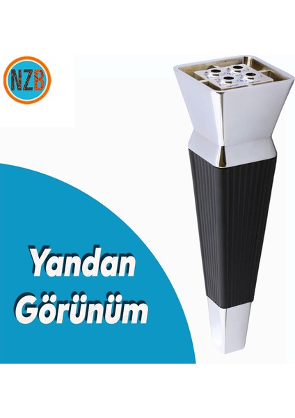 Mobilya Oturma Grubu Kanepe Sehpa Tv Ünitesi Koltuk Ayağı Baza Ayakları Siyah Krom 20 cm modelleri