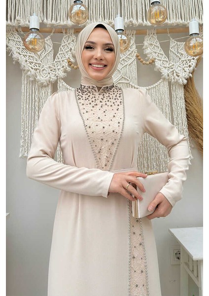 Taşlı Krep Dantel Elbise 3870 Taş fırsatları