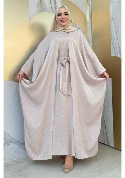 Yarasakol Abayalı Elbise Takım 8497 Taş