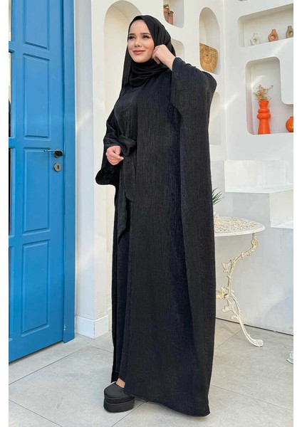 Yarasakol Abayalı Elbise Takım 8497 Siyah modelleri