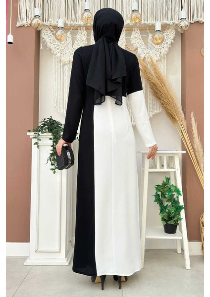 Iki Renkli Inci Detaylı Elbise 3865 Siyah fiyatları