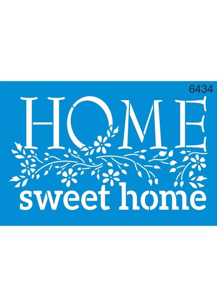 Evim Güzel Evim - Stencil Boyama Şablonu - 20X30CM