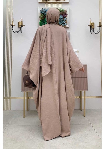 Şalıyla Birlikte Tulum ve Abaya Ikili Takım 8519 Vizon fiyatları