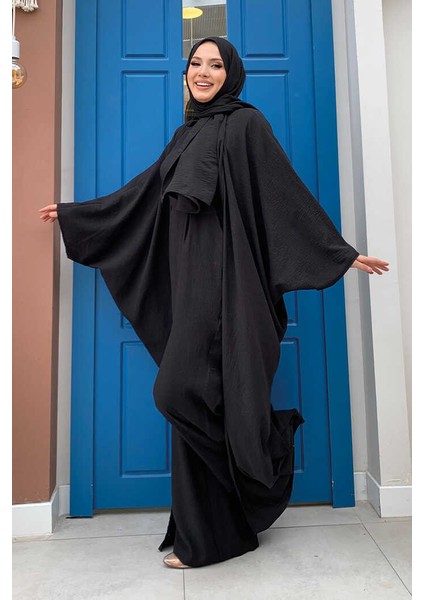 Şalıyla Birlikte Tulum ve Abaya Ikili Takım 8519 Siyah fiyatları