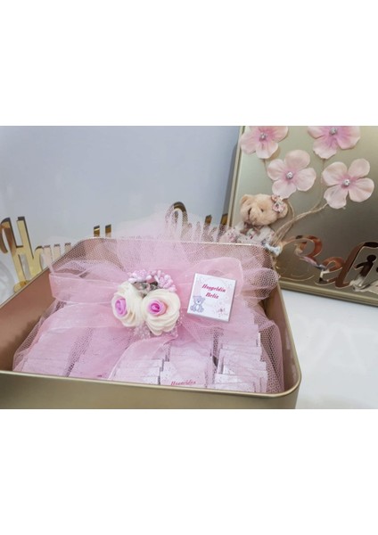 Ayıcık Süslemeli Metal Erkek Bebek 90 Adet Çikolata fiyatları