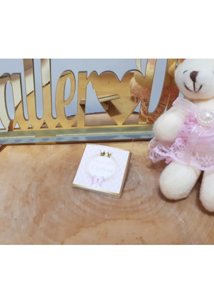 Ayıcık Süslemeli Metal Erkek Bebek 90 Adet Çikolata fırsatları