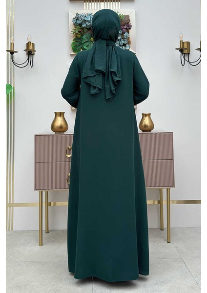 Pul Işlemeli Yelekli Elbise Takım 8498 Zümrüt fiyatları