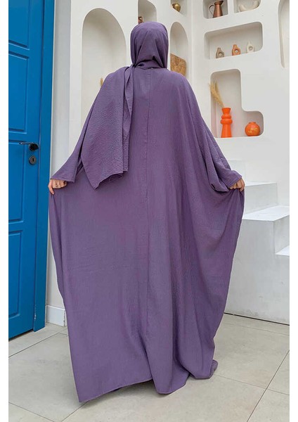 Şalıyla Birlikte Tulum ve Abaya Ikili Takım 8519 Lila fiyatları