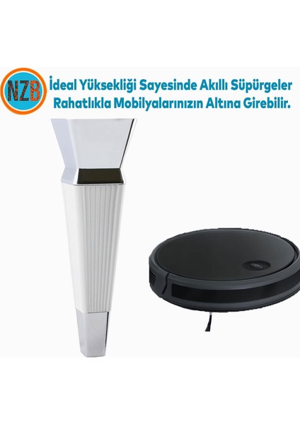 Mobilya Oturma Grubu Kanepe Sehpa Tv Ünitesi Koltuk Ayağı Baza Ayakları Beyaz Krom 20 cm modelleri