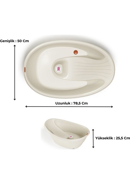 OkBaby Bella Çift Yönlü Banyo Küveti Splash Bebek Duşu 0-12 ay / Beyaz