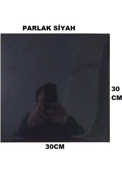 30X30 cm 1 Adet Kendinden Yapışkanlı Shiny Düz Siyah Parlak Duvar Ofis Mutfak Karosu Paneli