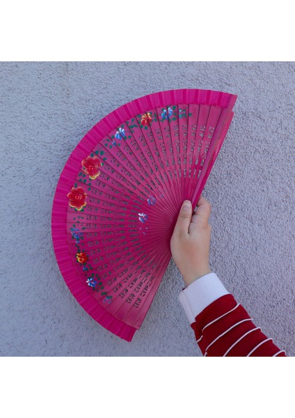 Bambu Çiçekli Yelpaze