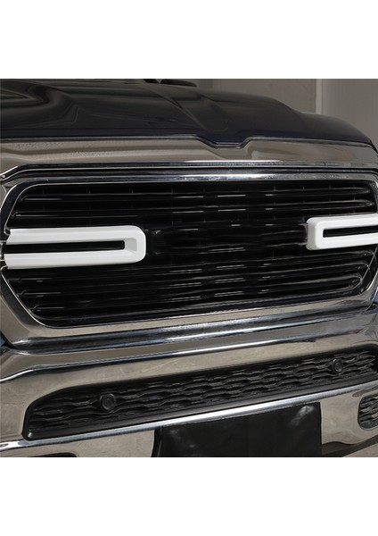 Ram 1500 2500 3500 4500 2018-2021 Için Ön Izgara Trim Kapak Ekleme Dekorasyonu Aksesuarlar, Beyaz (Yurt Dışından)