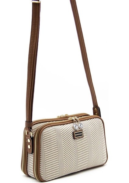 Bej - Taba SP899 Kadın Çapraz Çanta modelleri