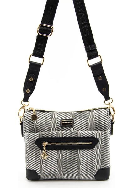Siyah Beyaz - Siyah SP1110 Kadın Çapraz Çanta