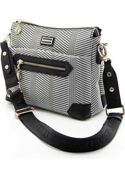 Siyah Beyaz - Siyah SP1110 Kadın Çapraz Çanta fırsatları