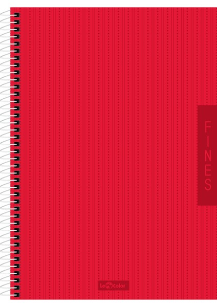Fines Ofis Defter A4 Spiralli Kareli Kırmızı