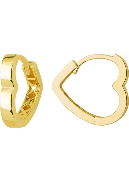 14 Ayar Italyan Altın Kalp Küpe 2,5 gr fırsatları