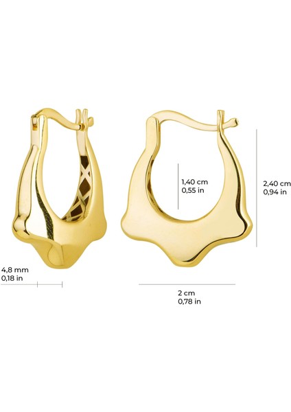 14 Ayar Italyan Altın Küpe 3,05 gr indirimleri