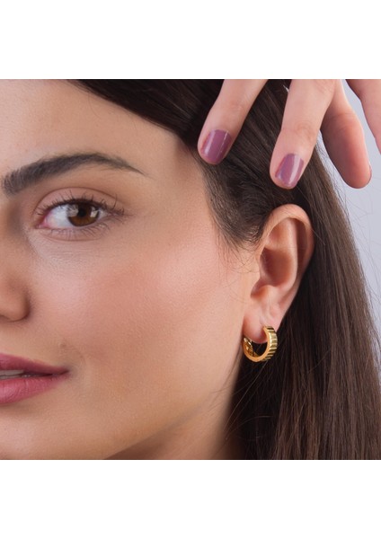 14 Ayar Italyan Halka Desenli Altın Küpe 3,2 gr fiyatları