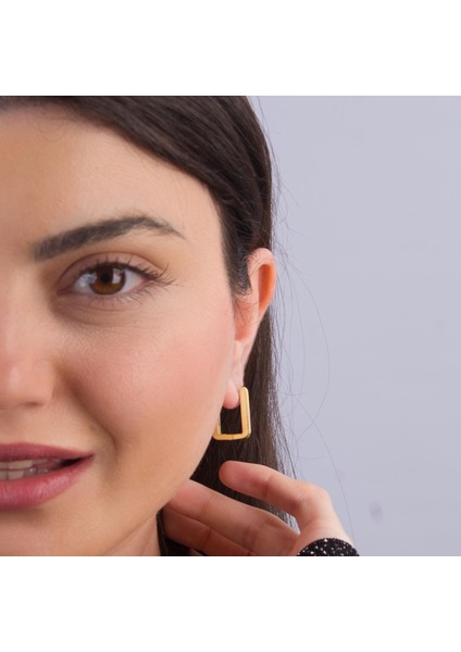 14 Ayar Italyan Dikdörtgen Kanallı Altın Küpe 3,95 gr fiyatları