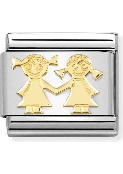 Composable Classic Dekoratif Link - Semboller - Kız Kardeşler - (67 Sisters) 18K Altın