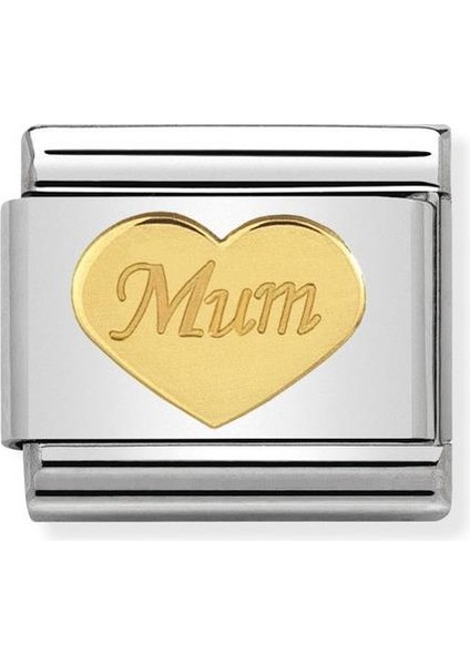 Composable Classic Dekoratif Link - Semboller - Kalp Anne - (38 Mum Heart) 18K Altın