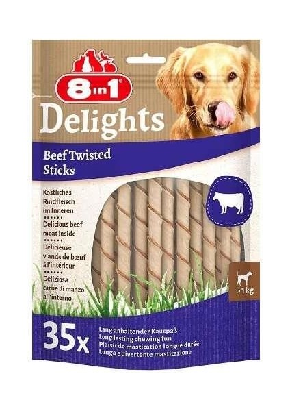 Delights Köpekler Için Biftekli Ödül Çubuğu 35 Adet