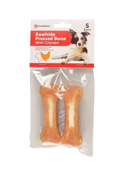 Tavuk Eti Kaplı Kemik Köpek Ödülü 2 li 10 cm 120 gr
