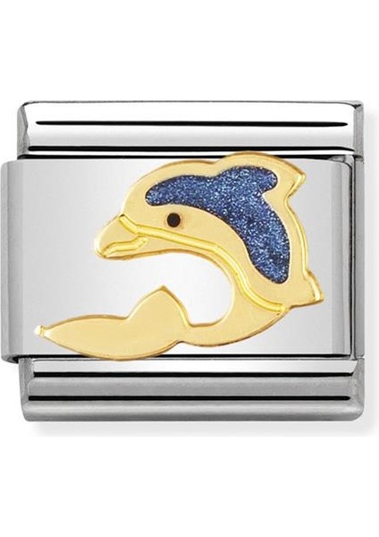 Composable Classic Dekoratif Link - Hayvanlar - Yunus - (01 Dolphin) 18K Altın