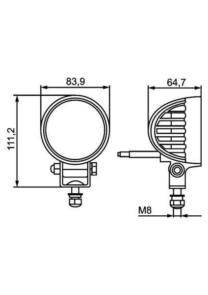 Off-Road LED Lamba 12V-24V 84MM 1G0357000-011 indirimleri