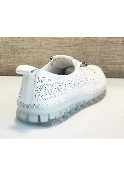 Elis 470 Kadın Hakiki Deri Düz Taban Comfort Casual Ayakkabı Beyaz fırsatları